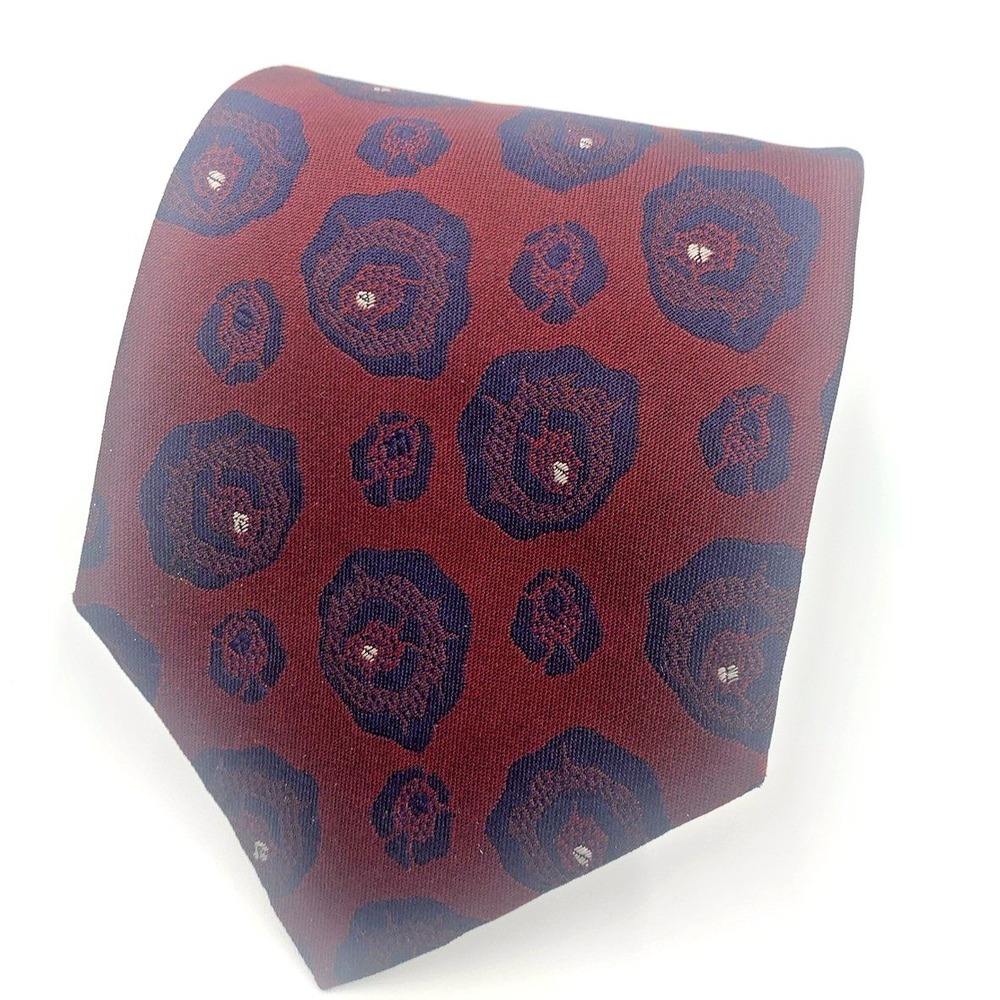 Bugatti 100% Silk Floral Men's Tie - Made‎ in Italy - 58" x 1/2"
